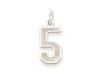 Sterling Silver Small Satin Number 5