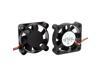 2 Pcs 3 Pin 40mm Square PC Computer Cooling Fan DC 12V Black