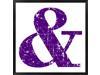 Purple Ampersand by Veruca Salt Framed Art, Size 36 X 36