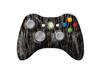 Custom XBOX 360 controller Wireless Glossy WTP 343 Black Grey Flames Custom Painted