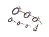 7 pcs Vintage Oval Fishing Tips Rod Guides Ring Stainless Pole Repair Kit