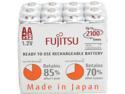 Fujitsu AA 2000 mAh 2100 Cycles Ni-MH Pre-Charged Rechargeable Batteries 12-Pack +  Fujitsu Smart Cut-Off Advance Individual ...