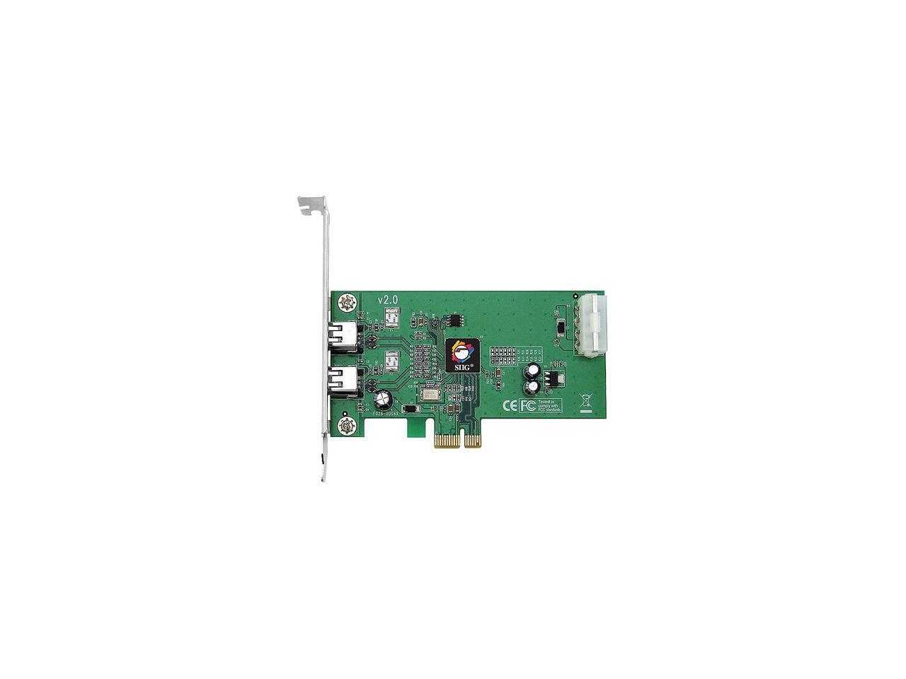 SIIG FireWire 1394a 2Port PCIe Card, Model NNE20012S2 662774027043