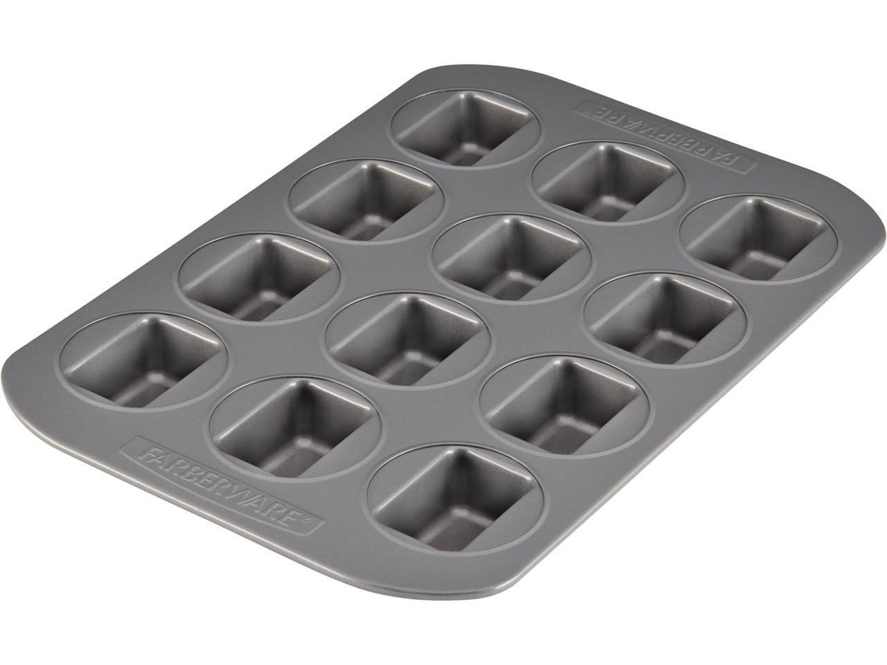 Farberware Nonstick Bakeware 12Cup Mini Loaf Pan, Gray eBay