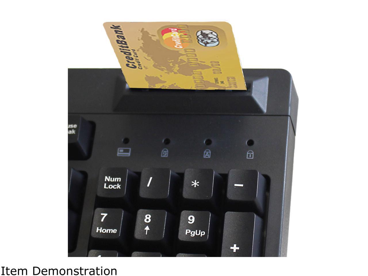 Adesso EasyTouch™ 630SB Smart Card Reader Keyboard eBay