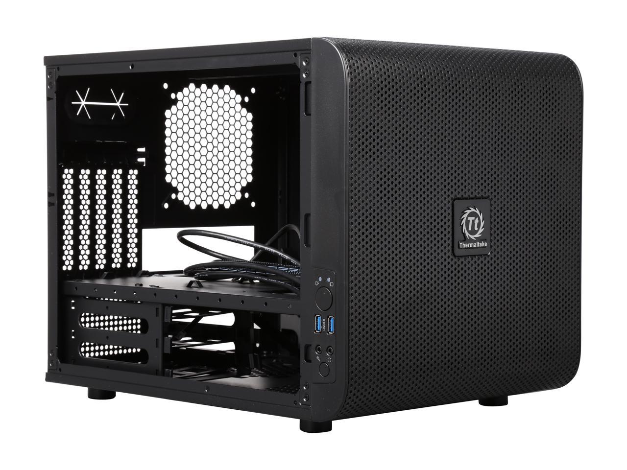 Thermaltake Core V21 Black Extreme Micro ATX Cube Chassis CA-1D5-00S1WN ...