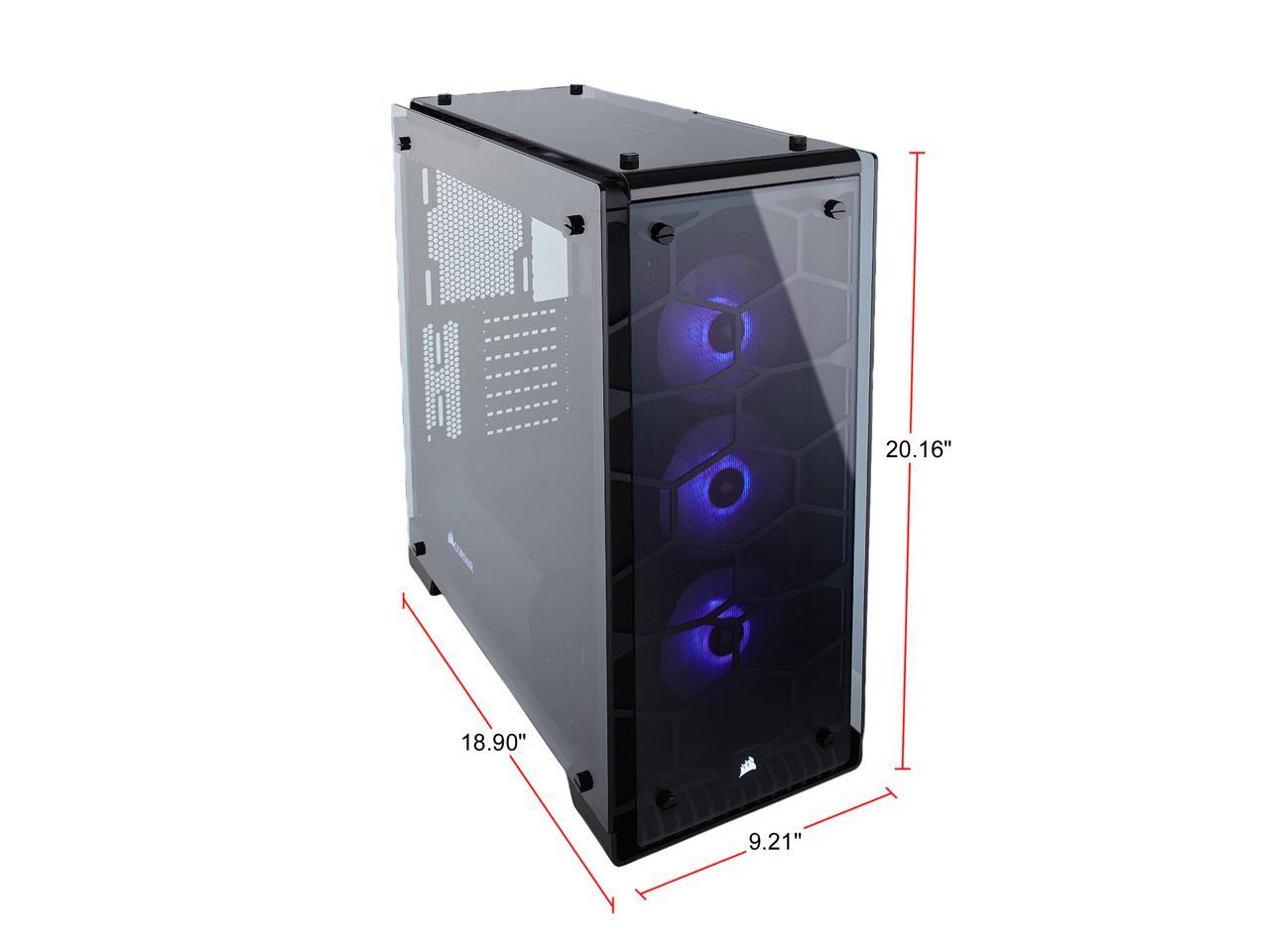 Corsair Crystal Series 570X RGB CC-9011098-WW Steel Tempered Glass ATX Mid Tow