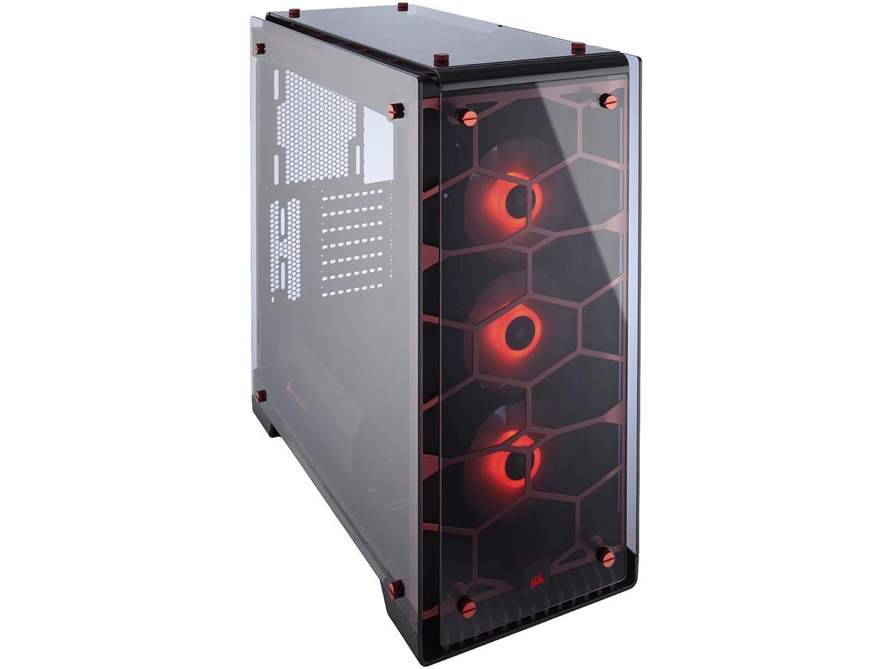 Corsair Crystal 570X RGB CC-9011111-WW Red Steel / Tempered Glass ATX ...