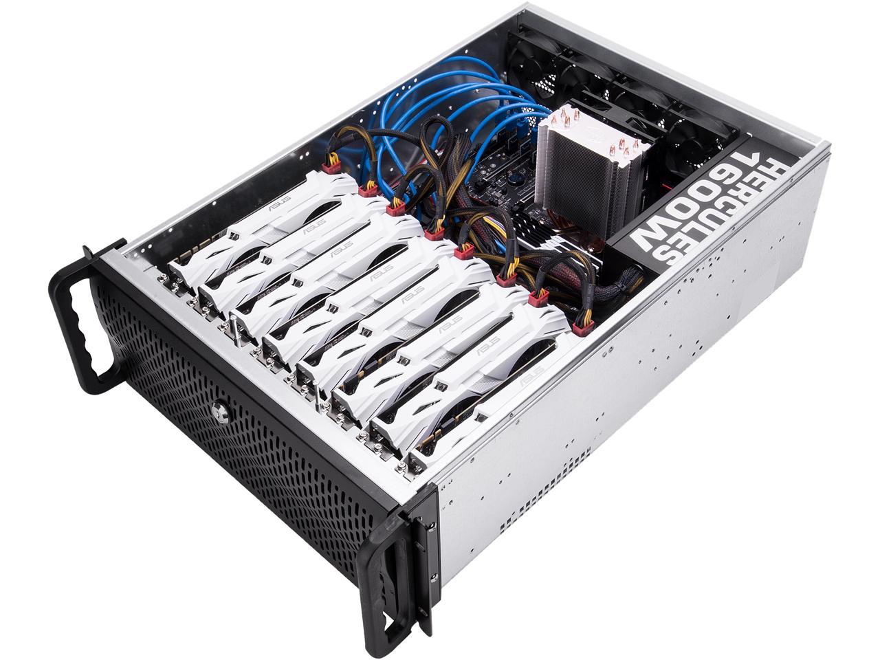 4u metal rack mount bitcoin miner for 6 gpu