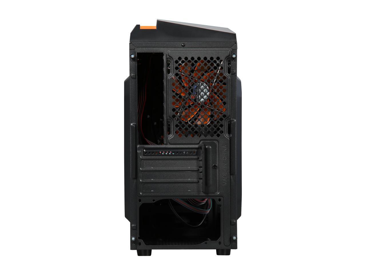 DIYPC DIYF2O Black/Orange USB 3.0 MicroATX Mini Tower Gaming