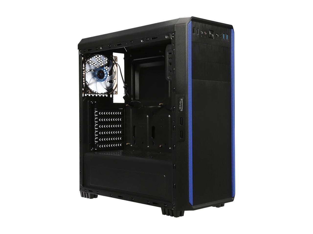 DIYPC J180-BL Black Dual USB 3.0 ATX Mid Tower Gaming ...