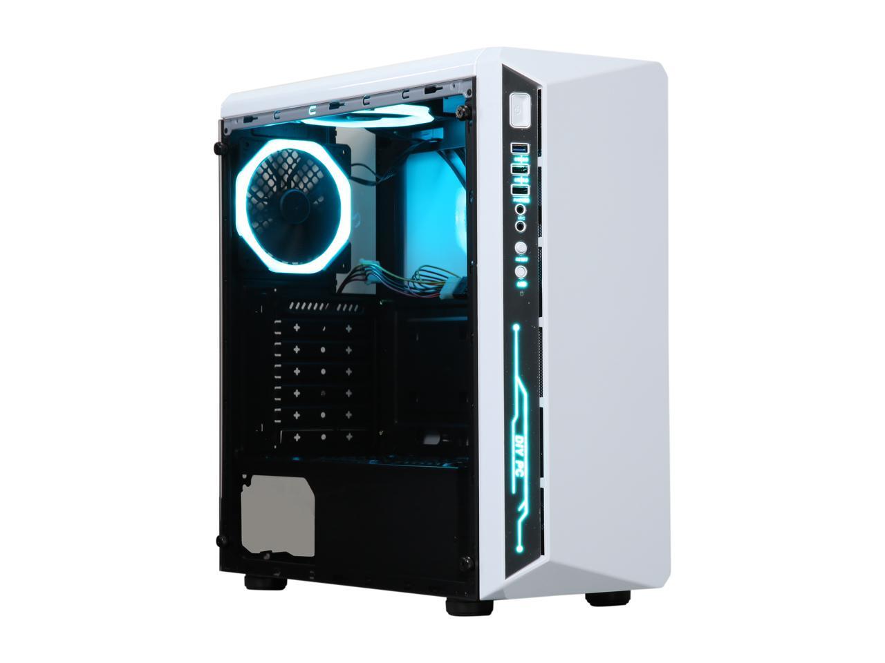 DIYPC DIYModel XWRGB White Steel / Tempered Glass ATX