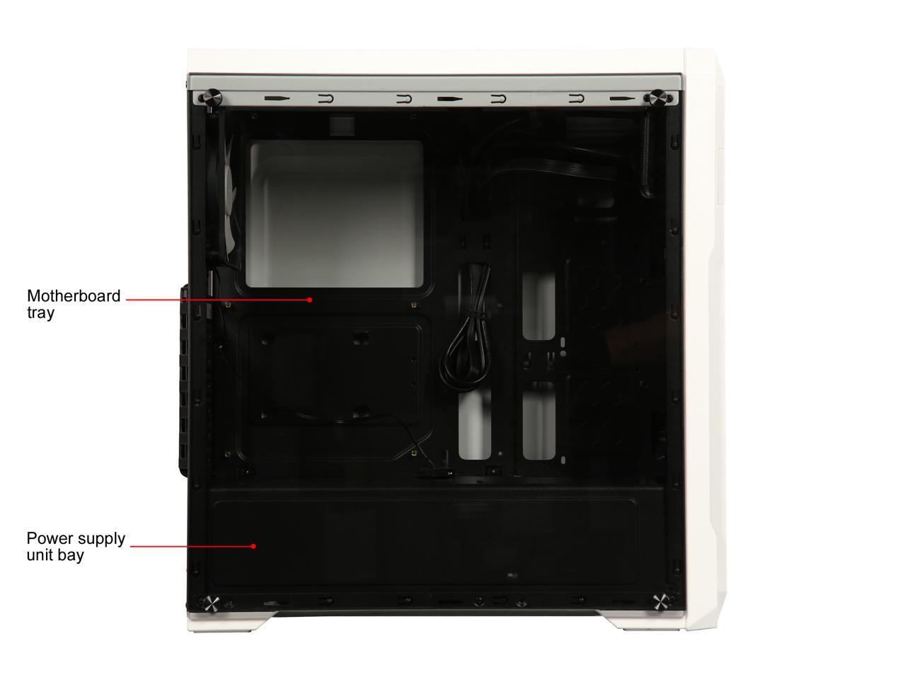 DIYPC DIY-A1-W White Tempered Glass USB 3.0 ATX Mid Tower Computer Case with 1 x 6946815456264 ...