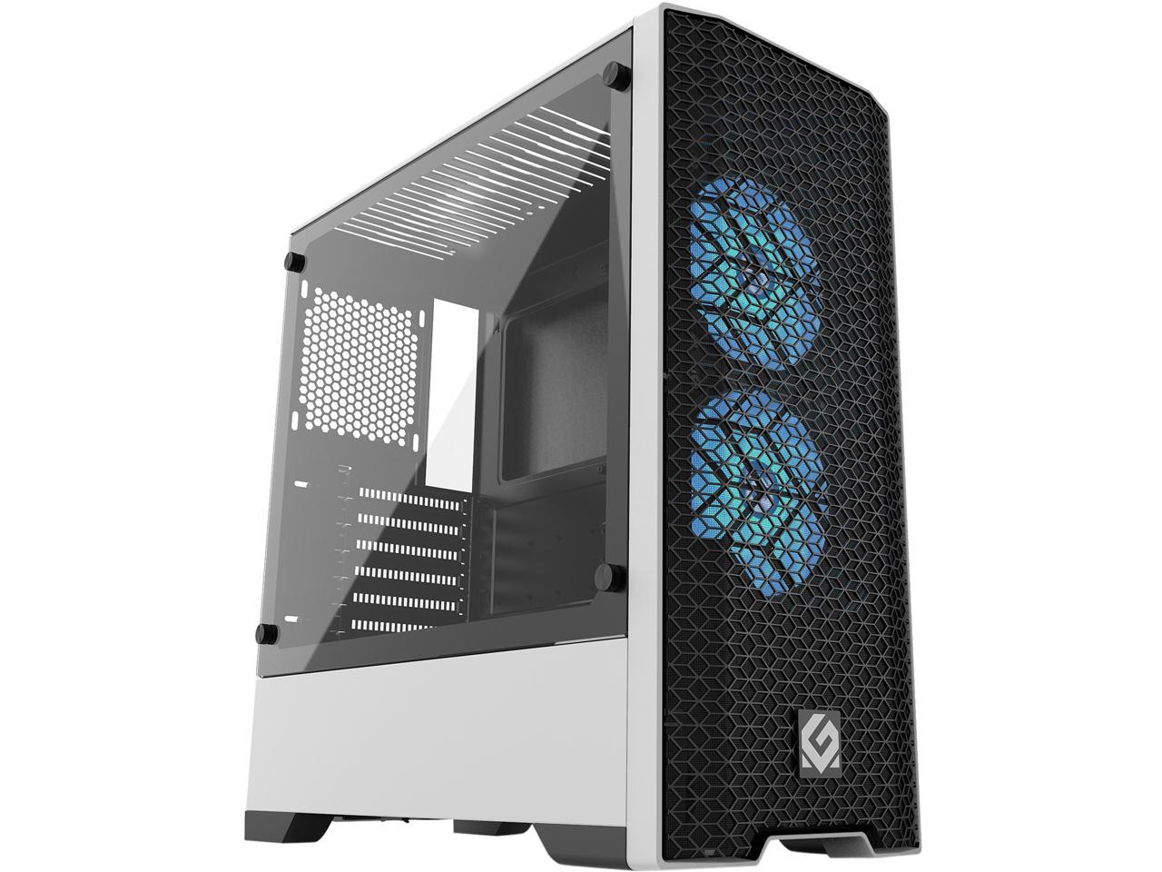 Metallic Gear Neo Air White ATX Mid-tower High Airflow Mesh front ...