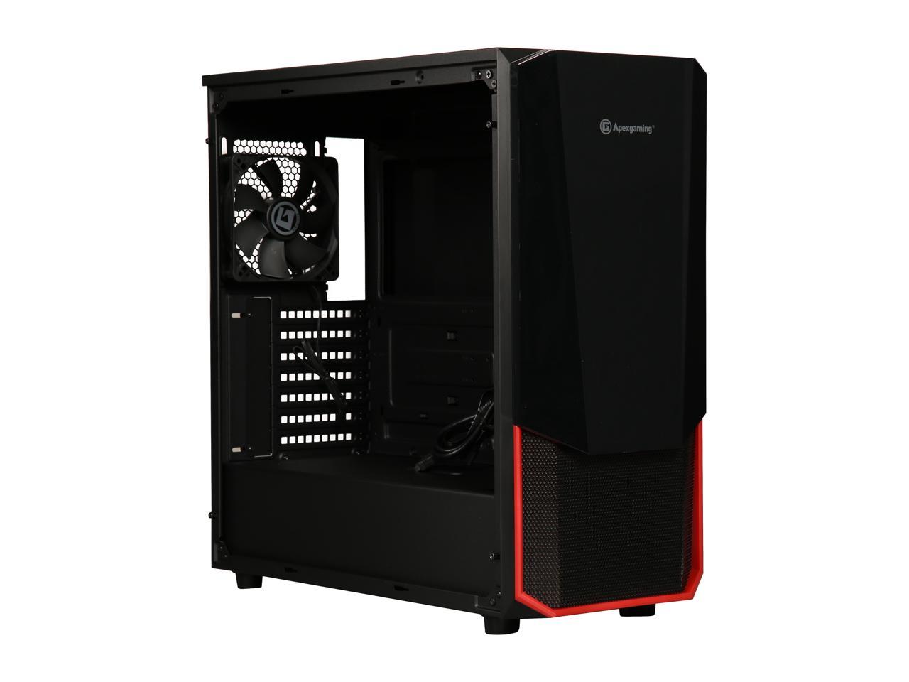 Apexgaming Hermes C2 Black Steel / Plastic / Tempered Glass ATX Mid ...