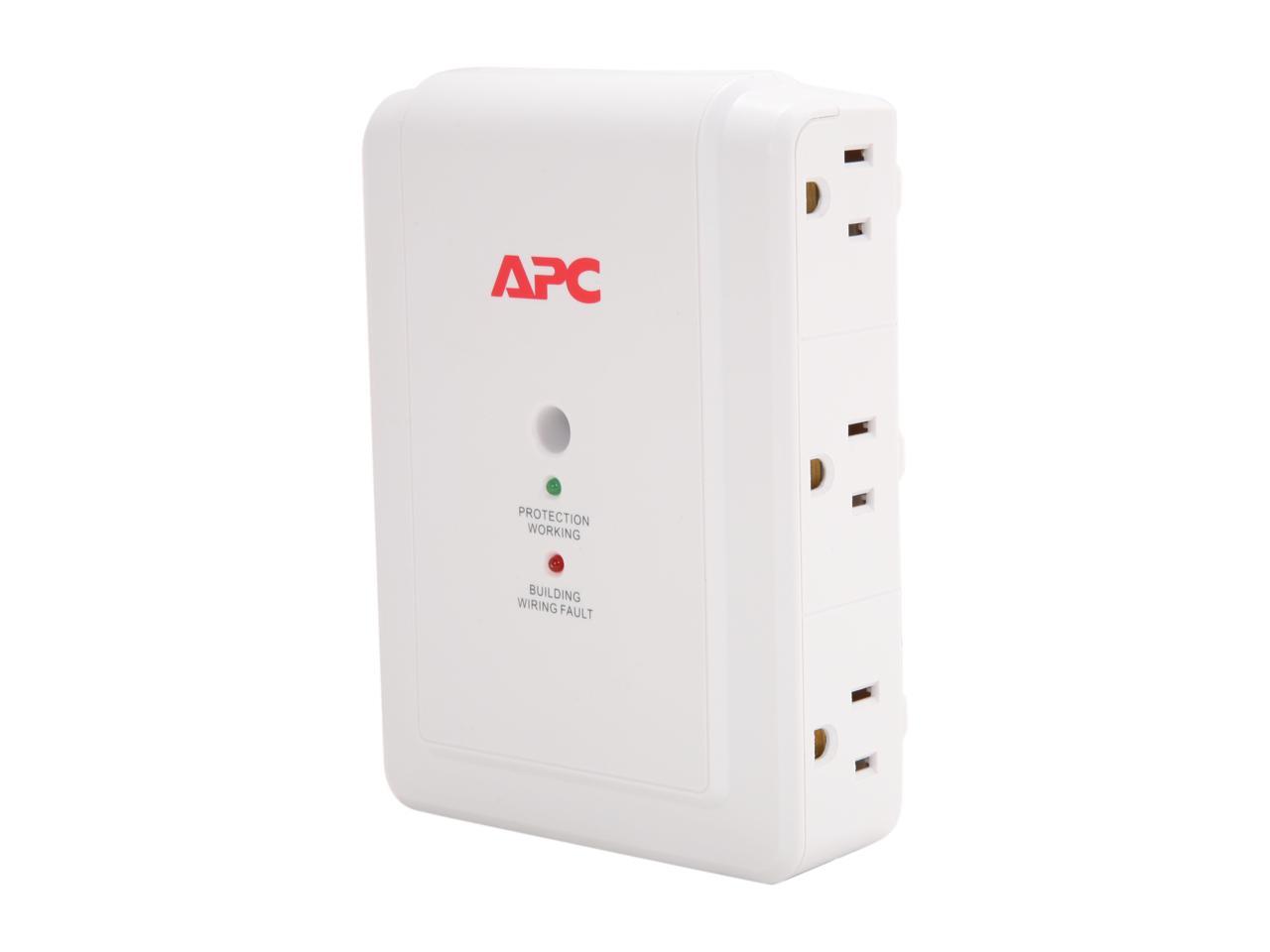 APC 6-Outlet Wall Surge Protector 1080 Joules, SurgeArrest ...