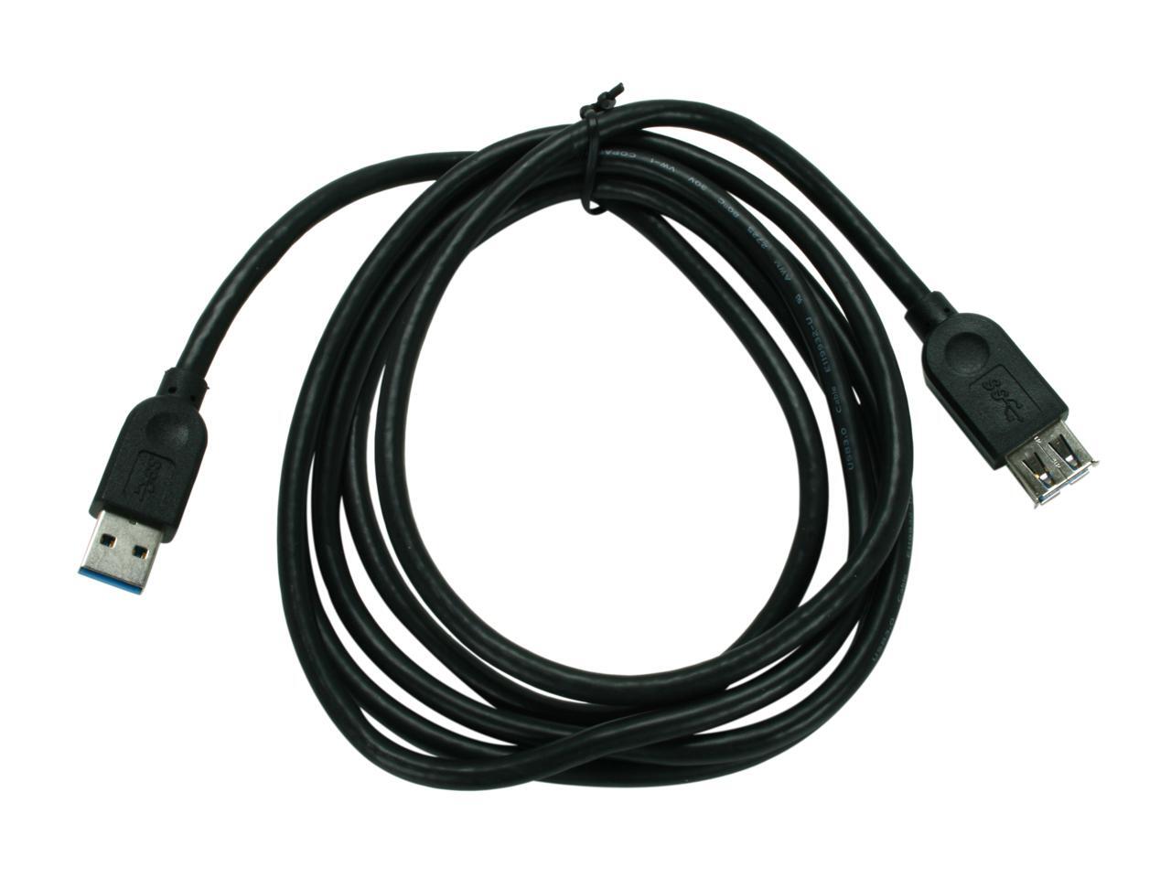 Rosewill 6.56ft Black USB3.0 A Male to A Female Extension Cable Model RC-6-US