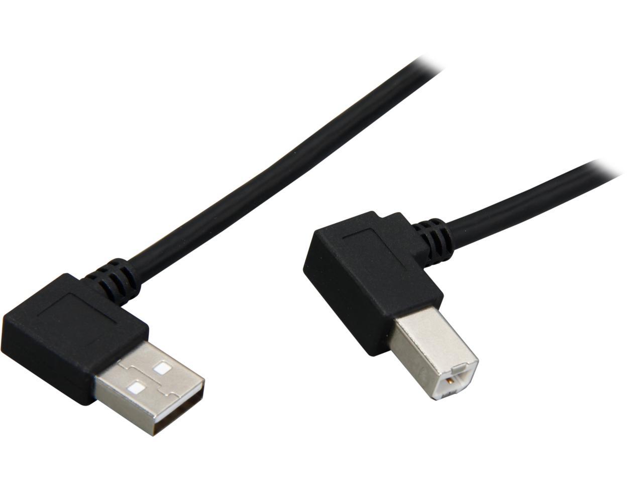 3.3 Feet, 1 Meters USB 2.0 Right Angle A Male to B Male Cable Black C2G 28109 USB Cable 