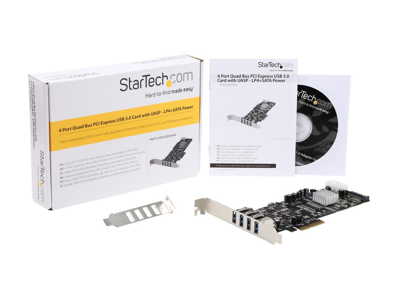 SuperSpeed USB 3.0 C StarTech PEXUSB3S44V StarTech.com 4 Port PCI Express PCIe