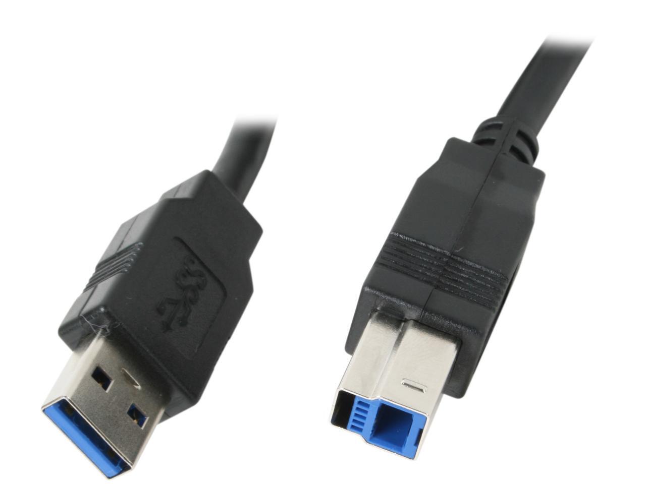 Kaybles USB3AB6FT 6 ft. Black USB 3.0 A Male to B Male Cable in Black