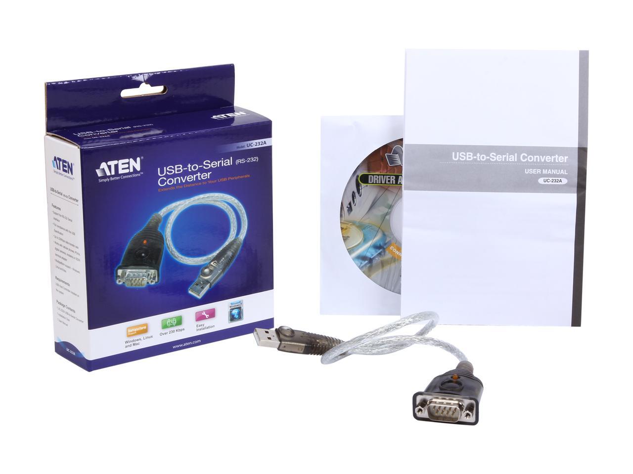 ATEN USB to PDA/Serial (DB9) Adapter w/ PC & Mac Drivers 672792000027