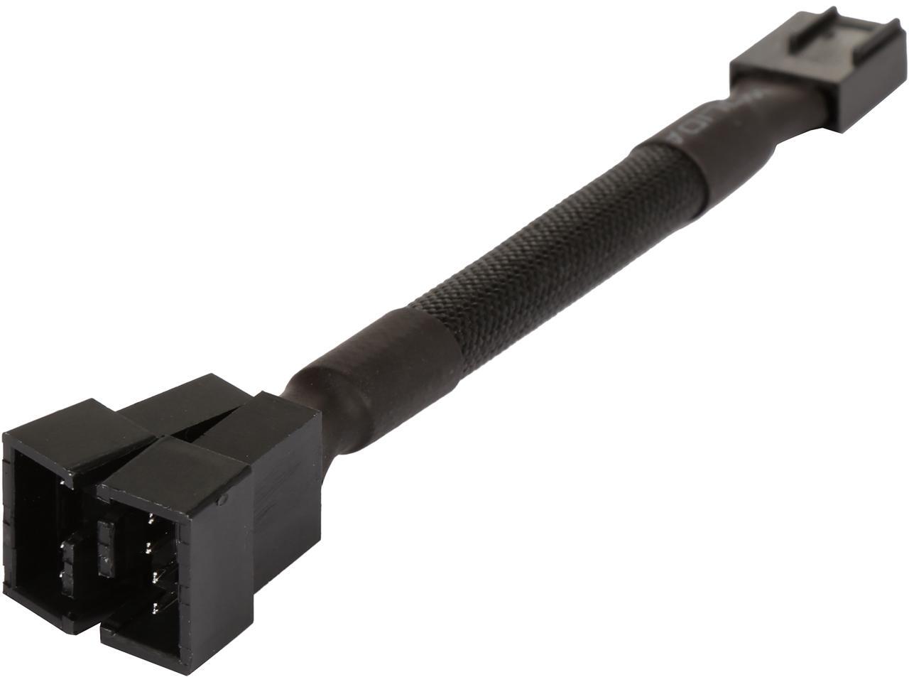 Phanteks PHCBY4P 4.3 in. 4 Pin PWM Y Splitter Fan Cable Female to