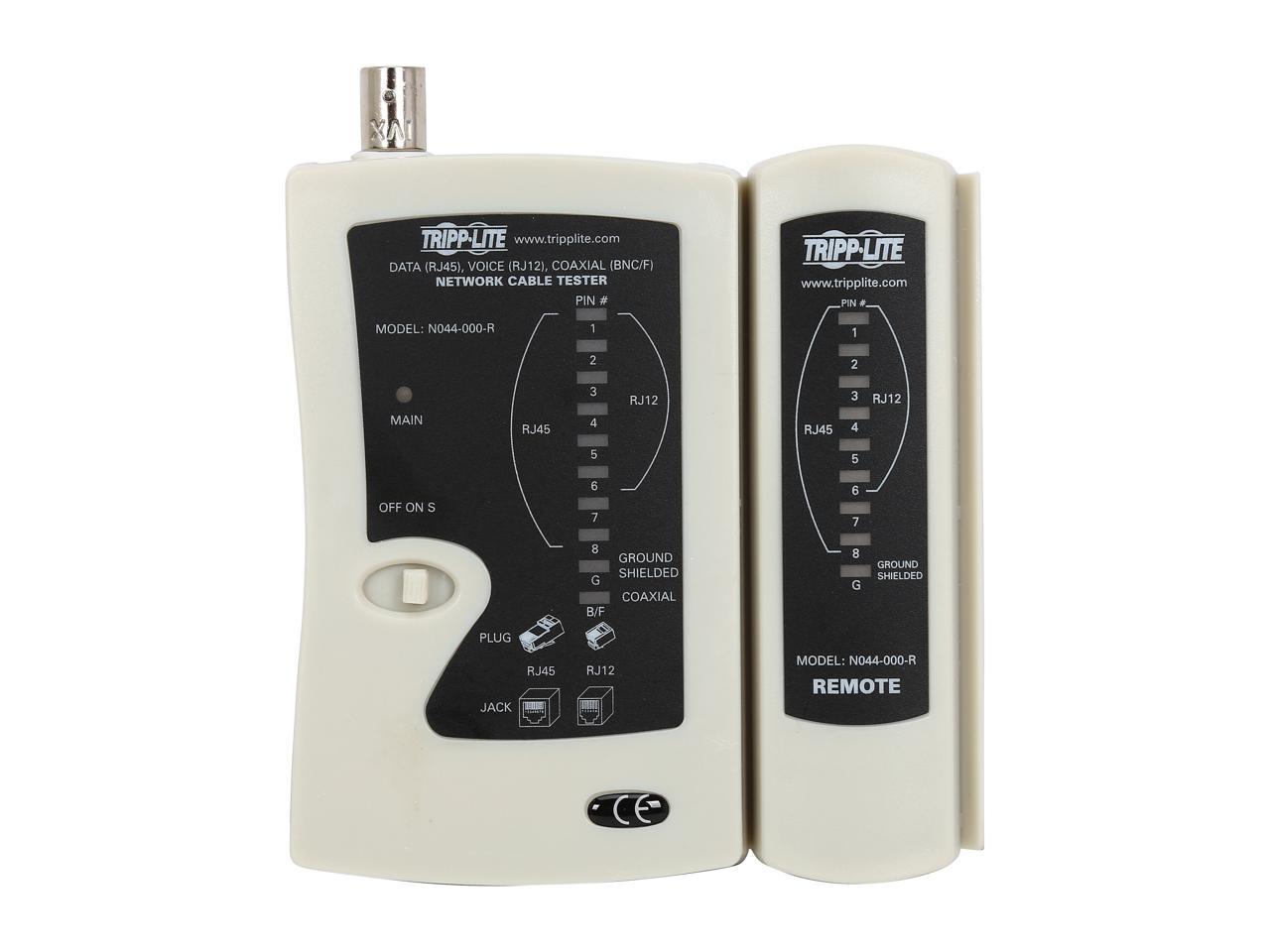 Tripp Lite Network Cable Continuity Tester for Cat5/Cat6, Phone and