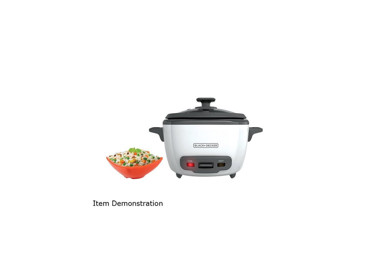 BLACK+DECKER RC514 14Cup Cooked/7Cup Uncooked Rice Cooker and Food Steamer, Wh eBay