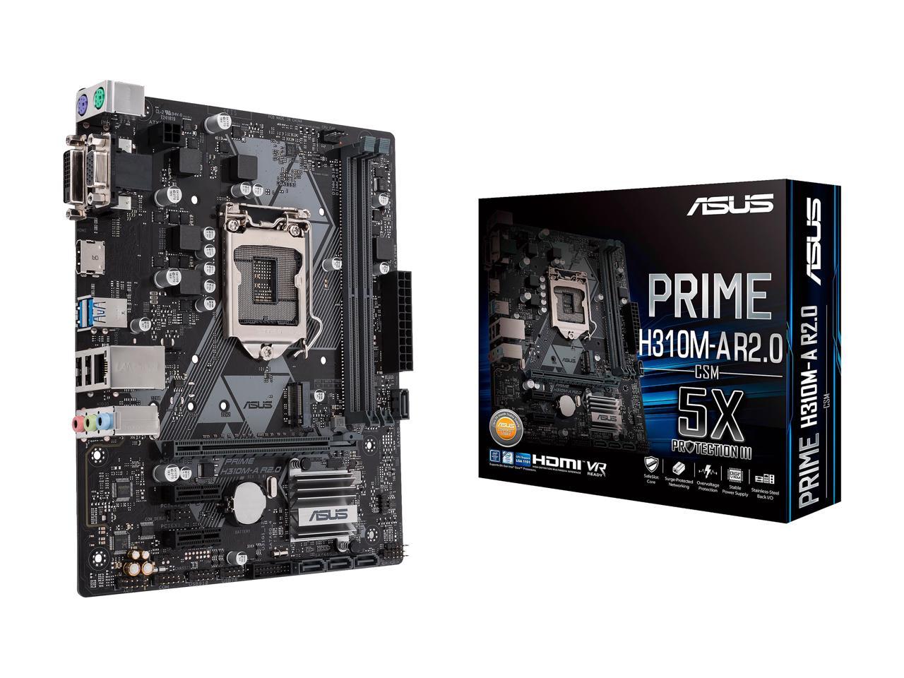 Asus Prime H310M-A R2.0/CSM Desktop Motherboard - Intel Chipset