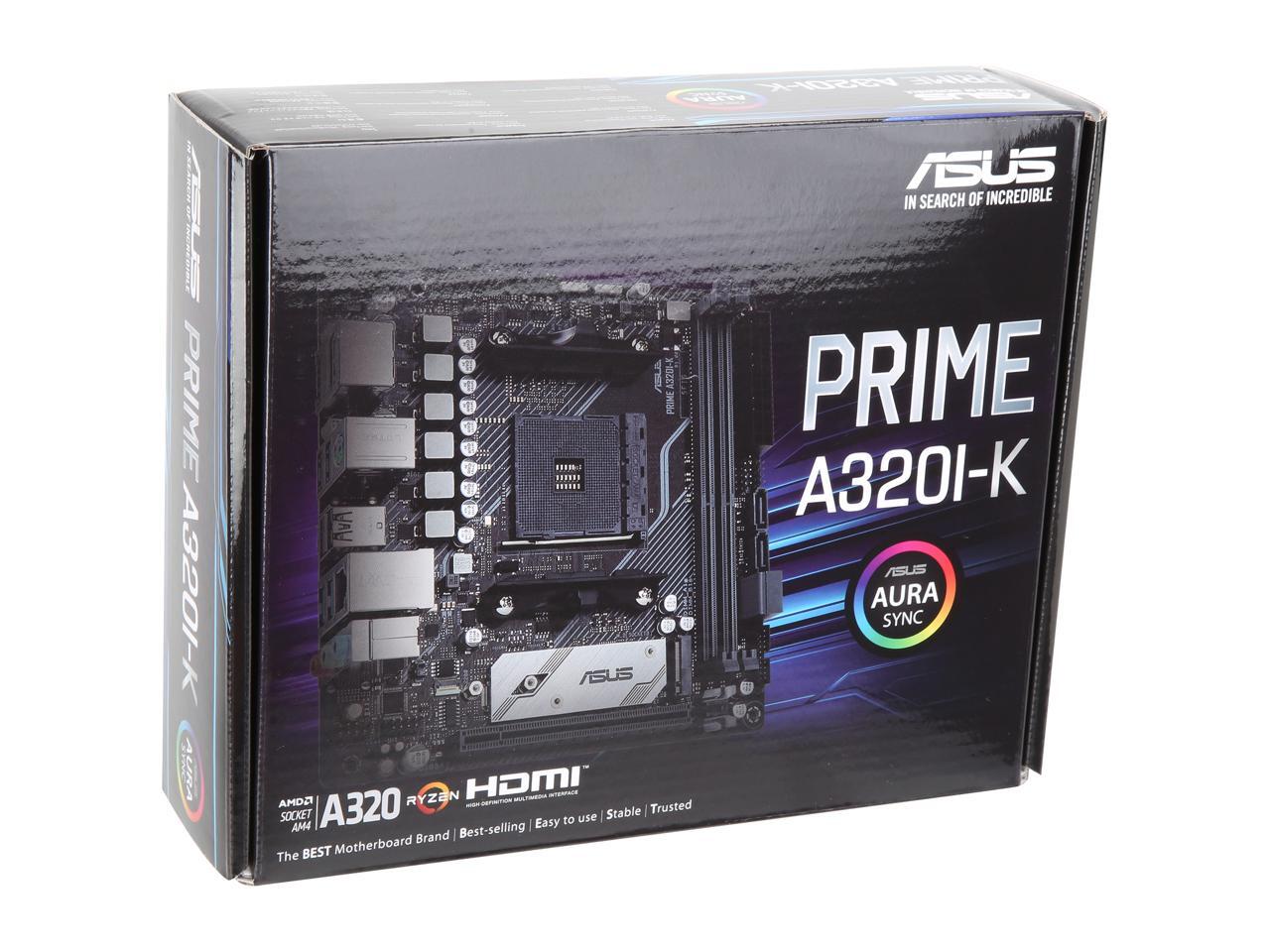 ASUS Prime A320IK AM4 AMD A320 SATA 6Gb/s Mini ITX AMD Motherboard