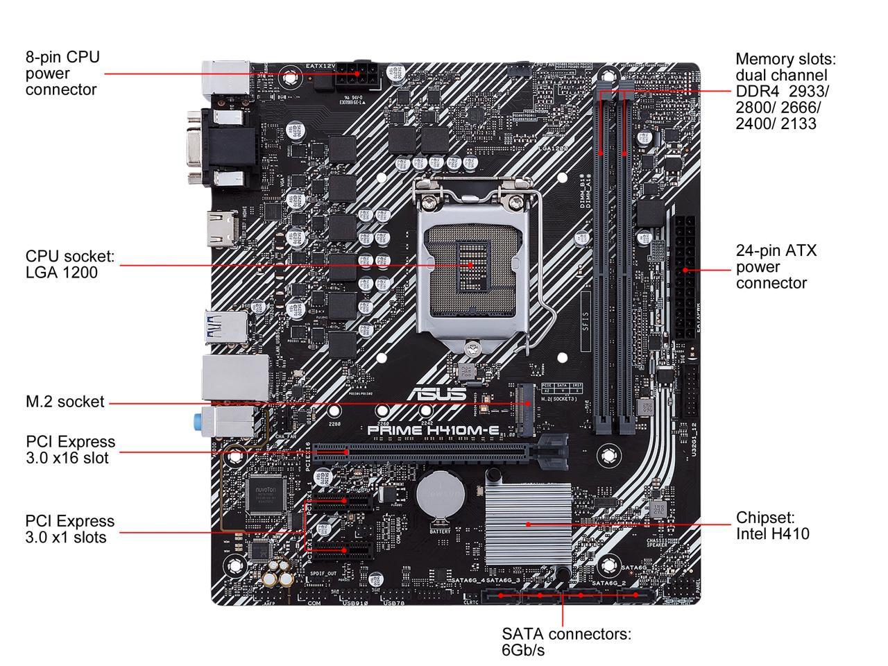 ASUS INTEL H410 搭載 LGA1200 対応 マザーボード PRIME H410M-A