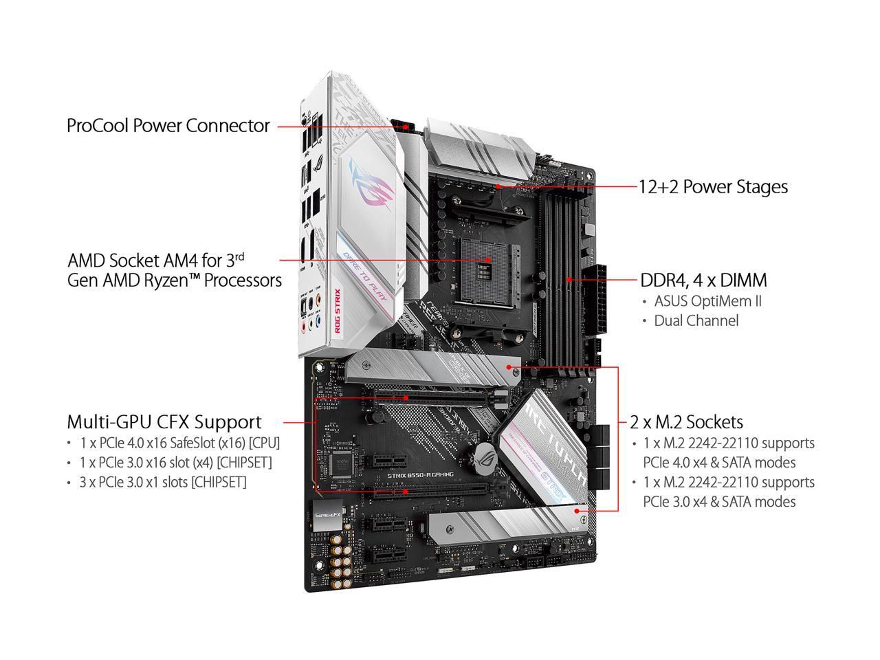 Buy the ASUS ROG STRIX B550-A GAMING ATX Motherboard For AMD Ryzen 3rd  Gen ( ROG STRIX B550-A GAMING ) online 