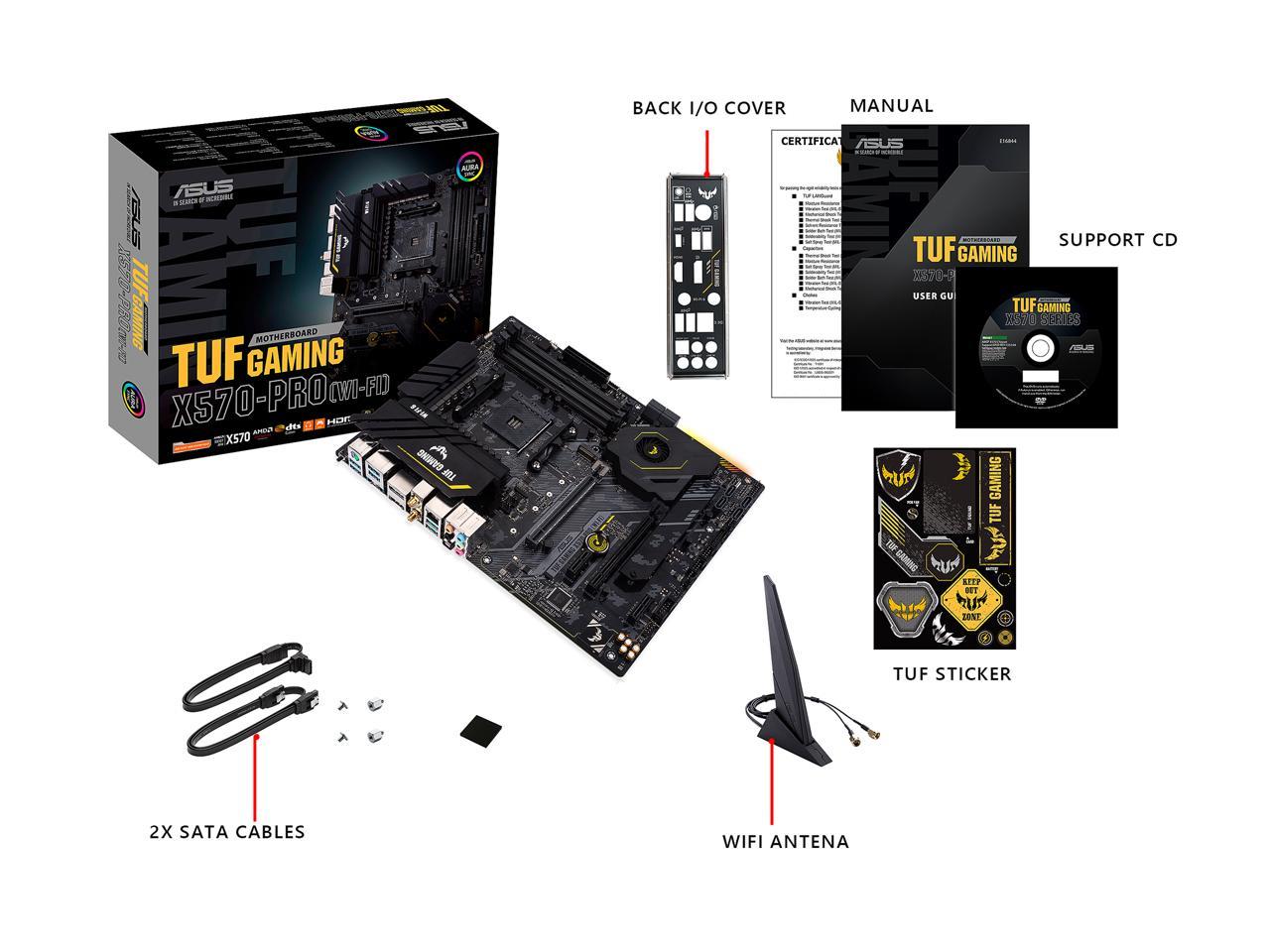ASUS TUF Gaming X570-PRO (WiFi 6) AMD AM4 (3rd Gen Ryzen ATX Gaming