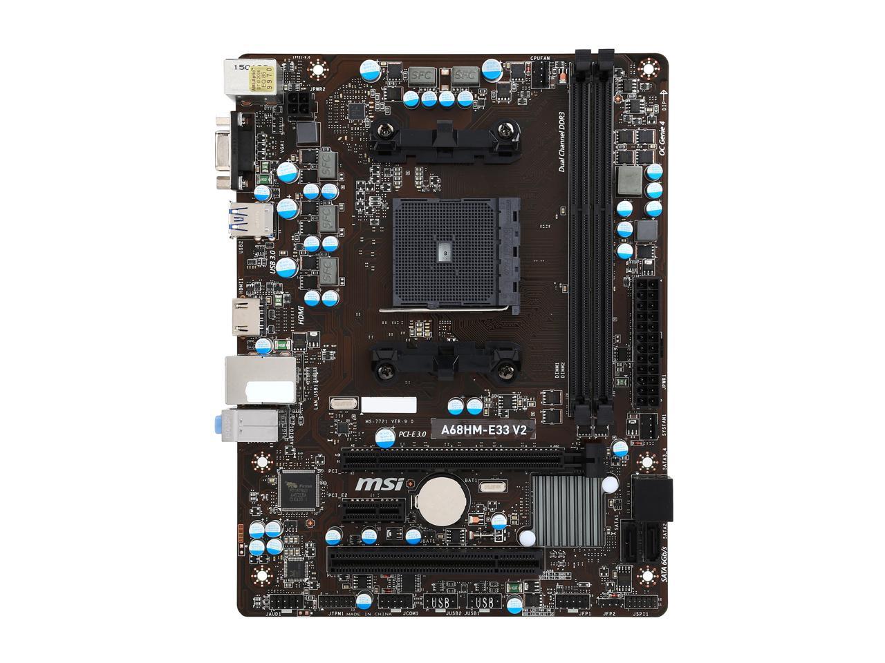 Msi a68hm e33 совместимость