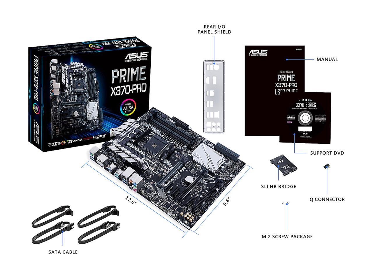  ASUS Prime X370-Pro AM4 AMD X370 SATA 6Gb s USB 3.1 HDMI 