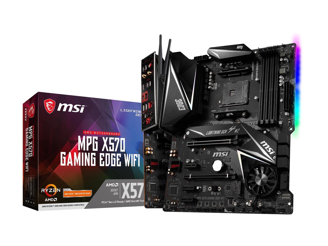 MSI MPG X570 GAMING EDGE WIFI Gaming Motherboard AMD AM4 SATA 6Gb/s M.2