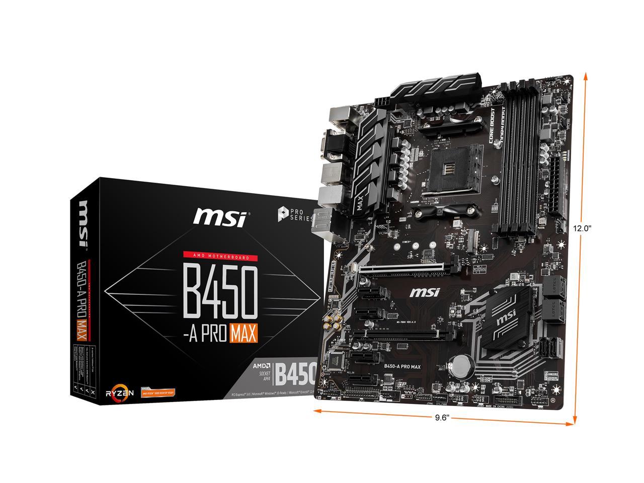 Msi b450 a pro max не видит видеокарту