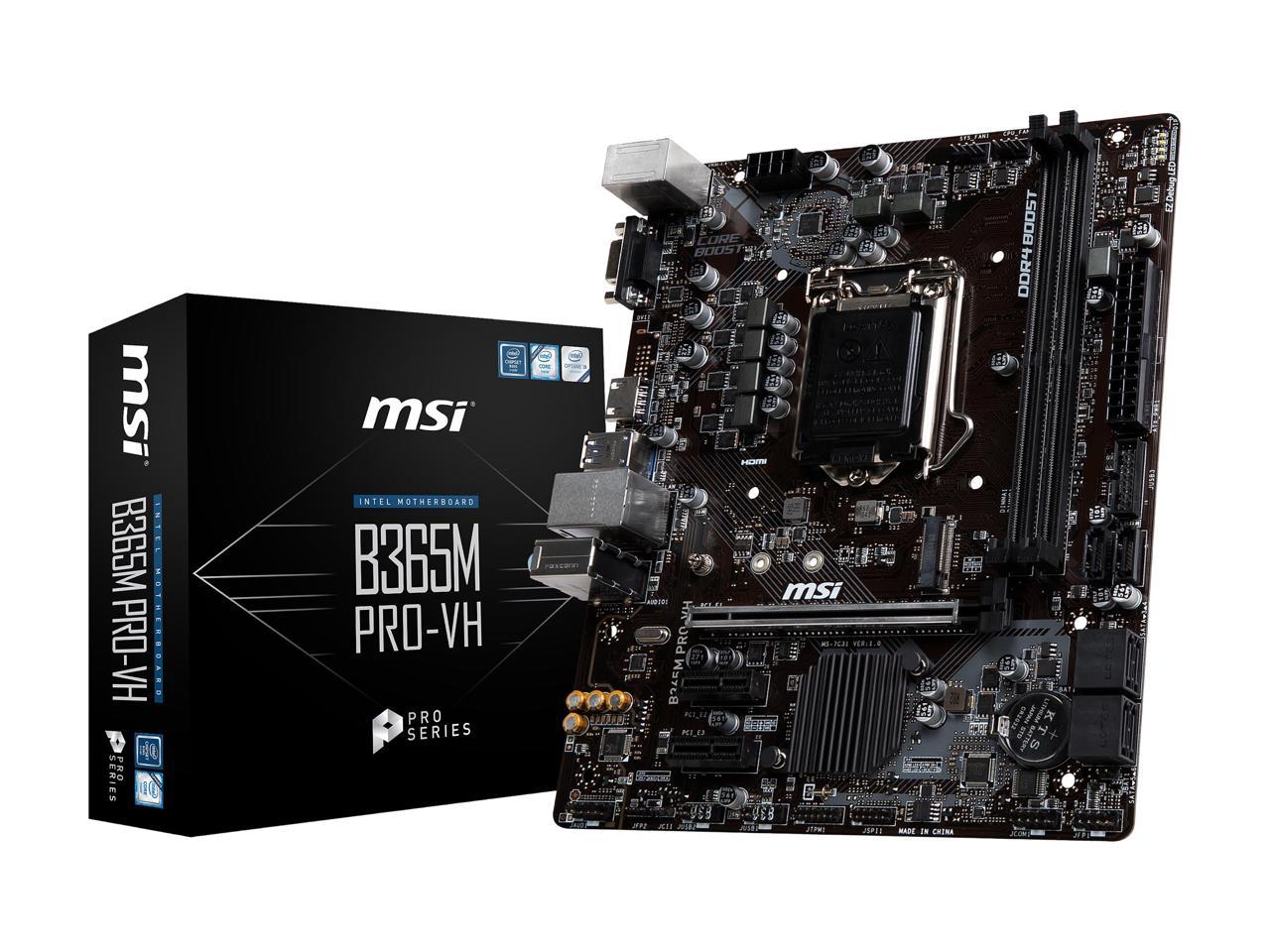 Msi b365m pro vh настройка биоса