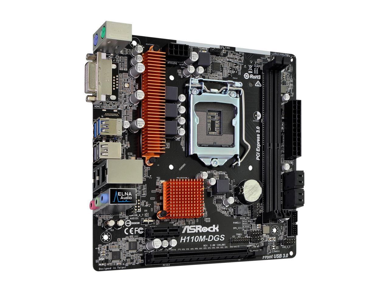 Asrock h110m hds подключение