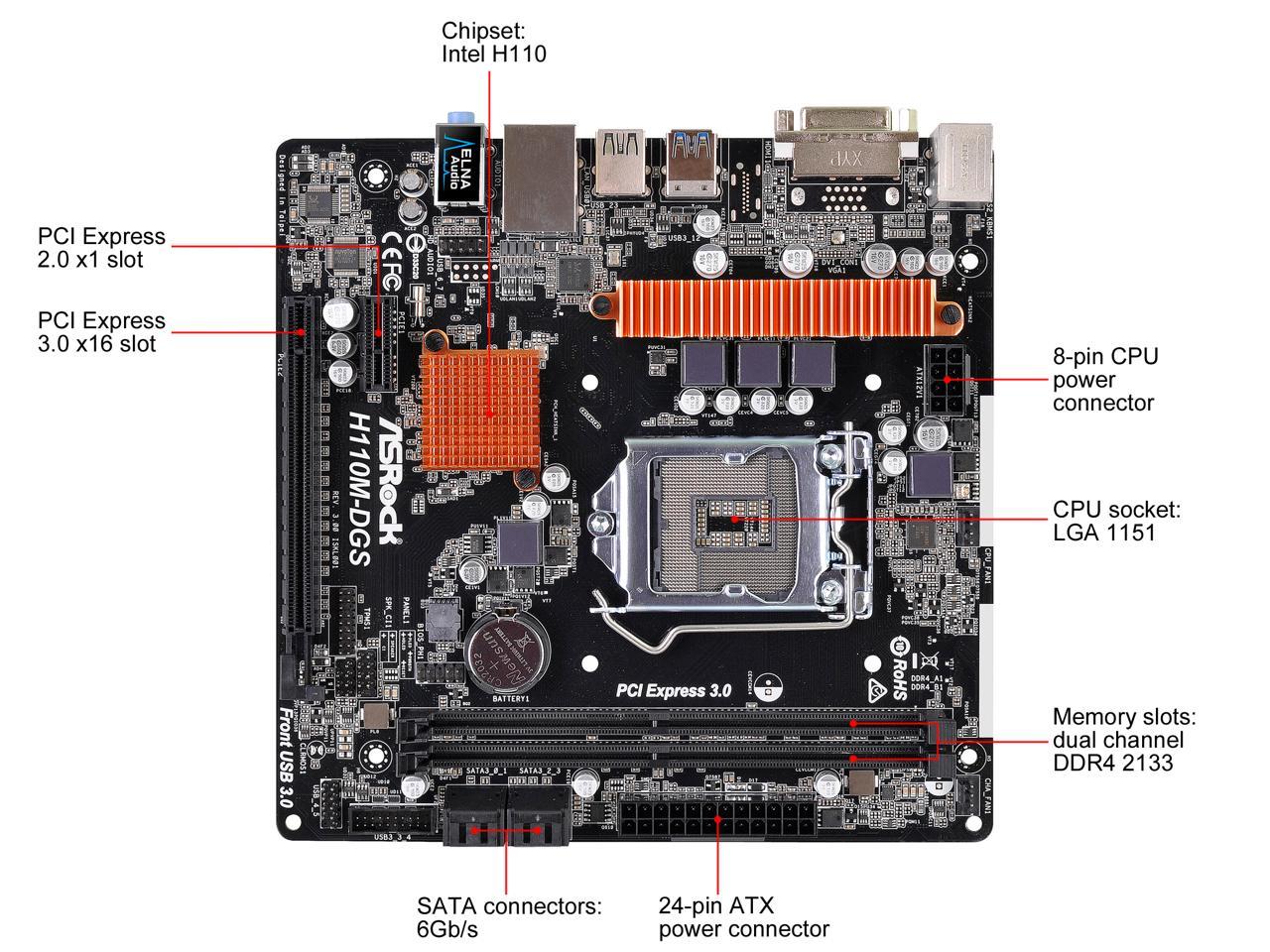 Совместимость asrock h110m dgs