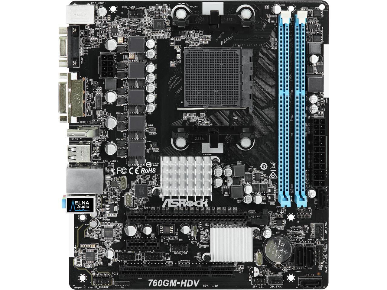 Подключение материнской платы asrock 760gm hdv