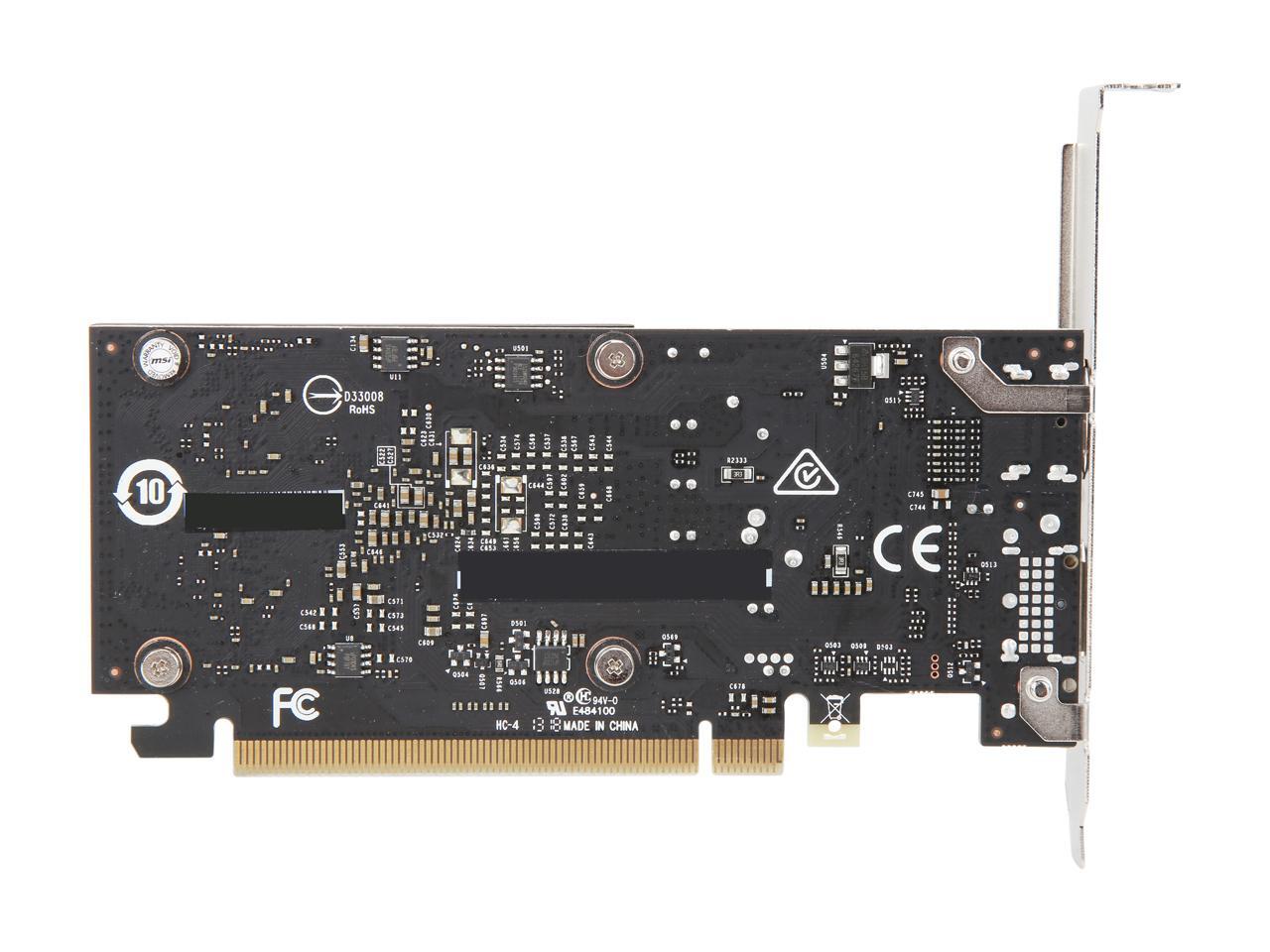 MSI GeForce GT 1030 DirectX 12 GT 1030 2GD4 LP OC 2GB 64-Bit DDR4 PCI Express 3.