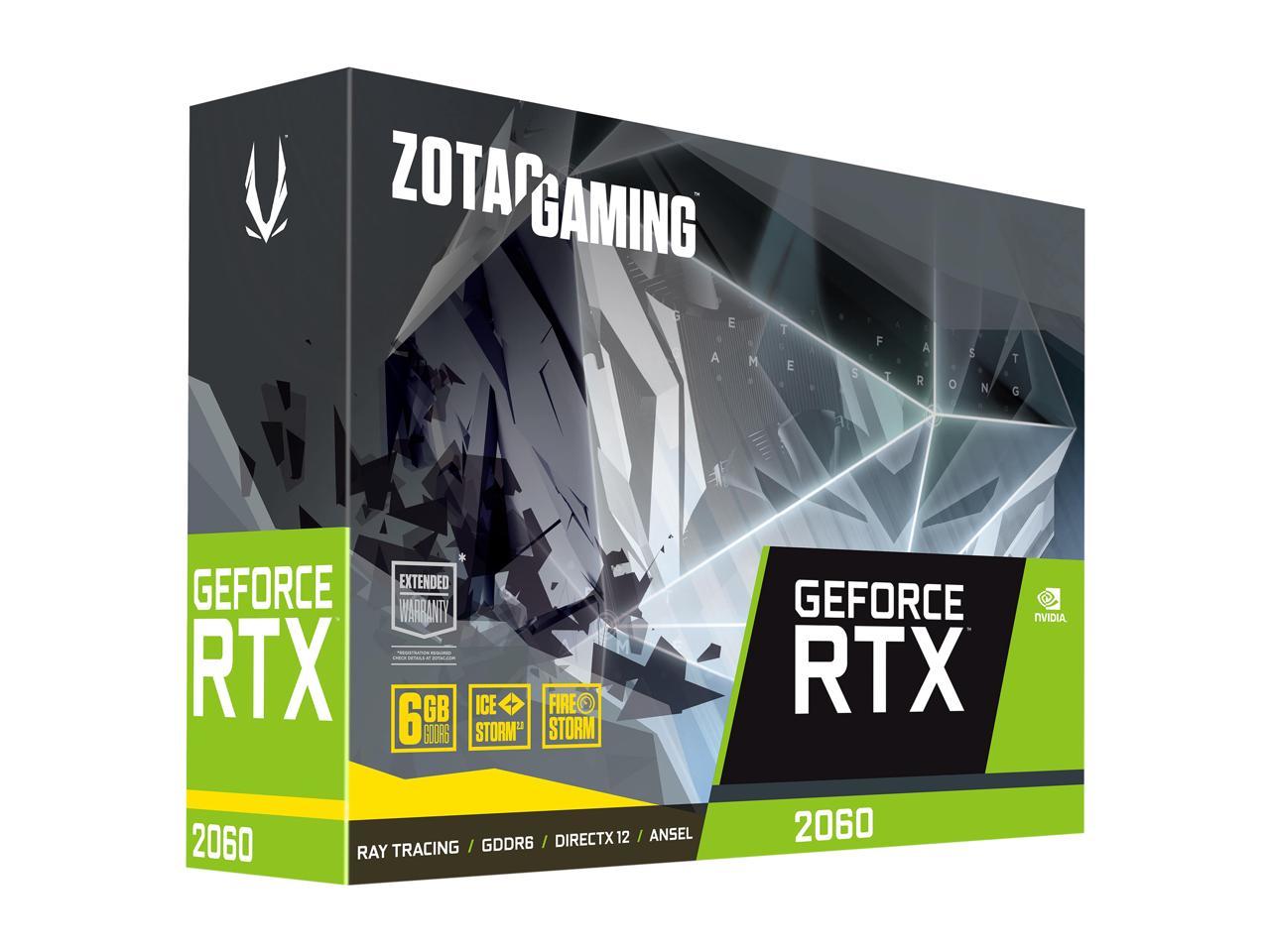 ZOTAC GAMING GeForce RTX 2060 6GB GDDR6 192-bit Gaming Graphics Card