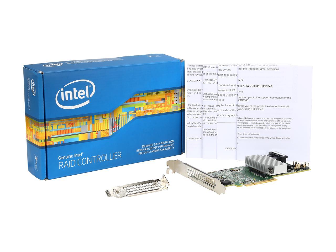 Intel RS3DC080 PCIExpress 3.0 x8 Low Profile Ready SATA / SAS
