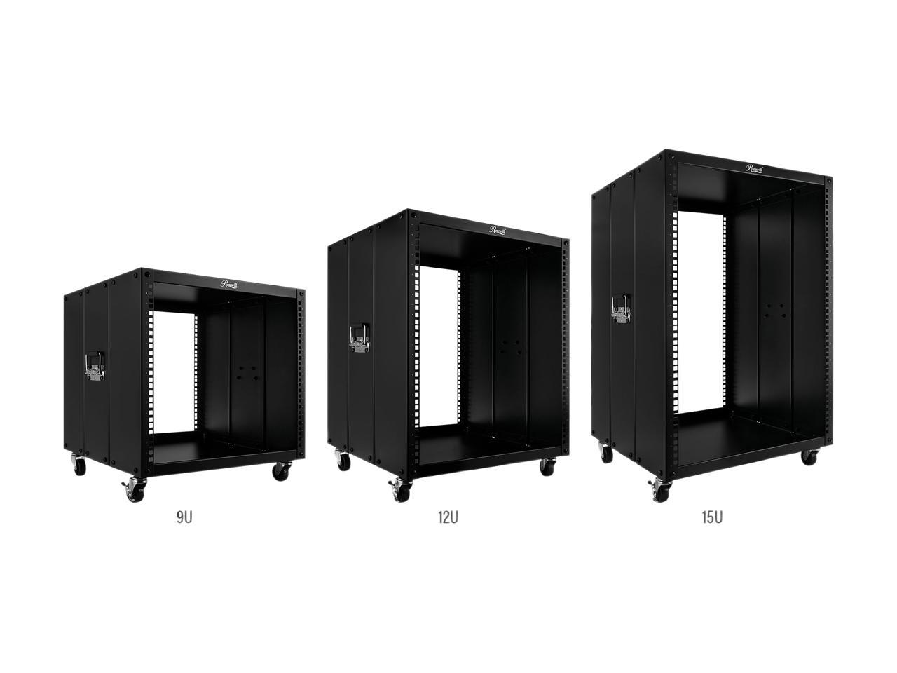 Rosewill 15U Portable Open Server Rack Rolling Cabinet ...