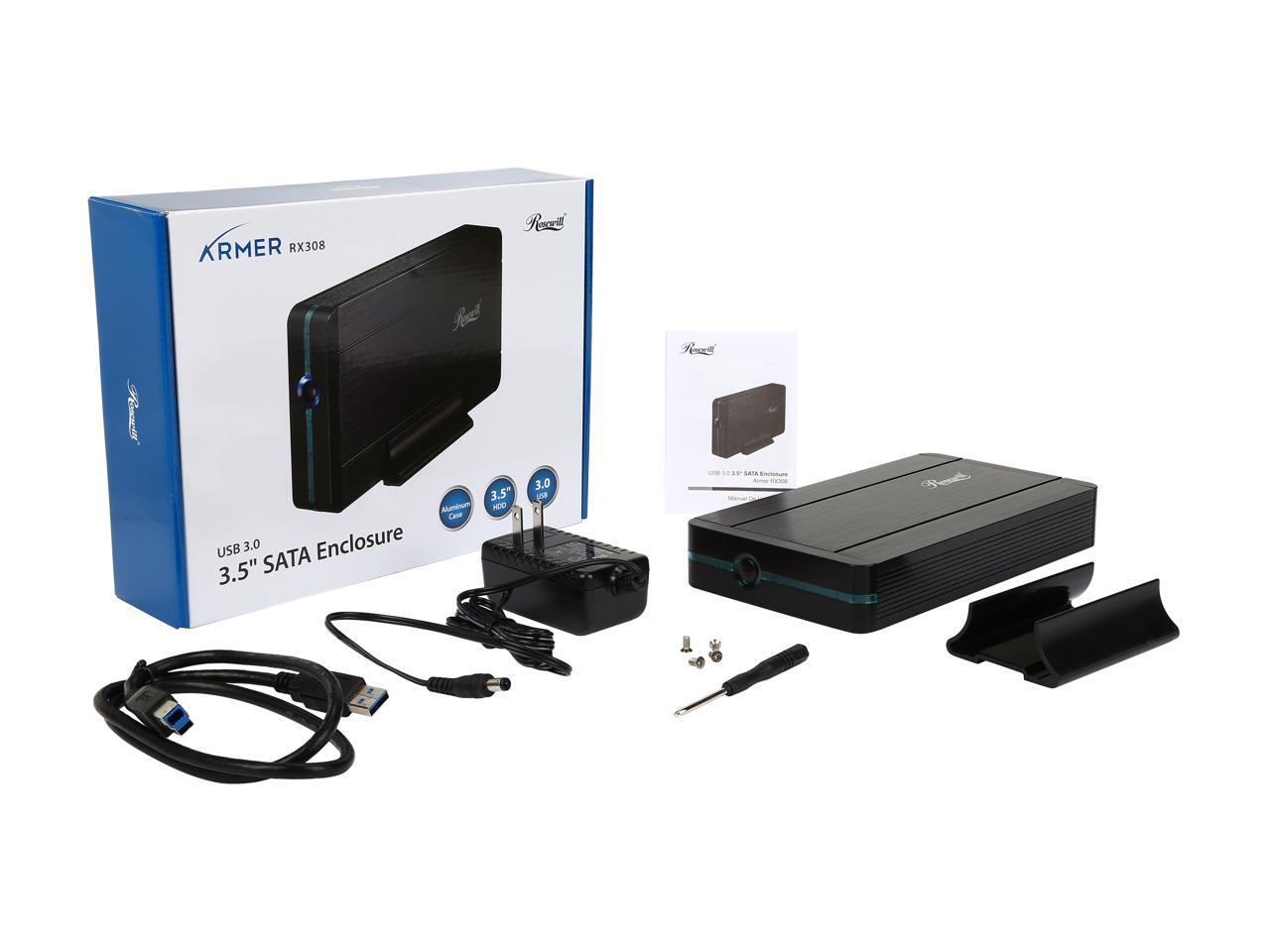 Retai Rosewill Armer RX202 USB 3.0 Full Aluminum 7mm 9.5mm 12mm 2.5/" Enclosure