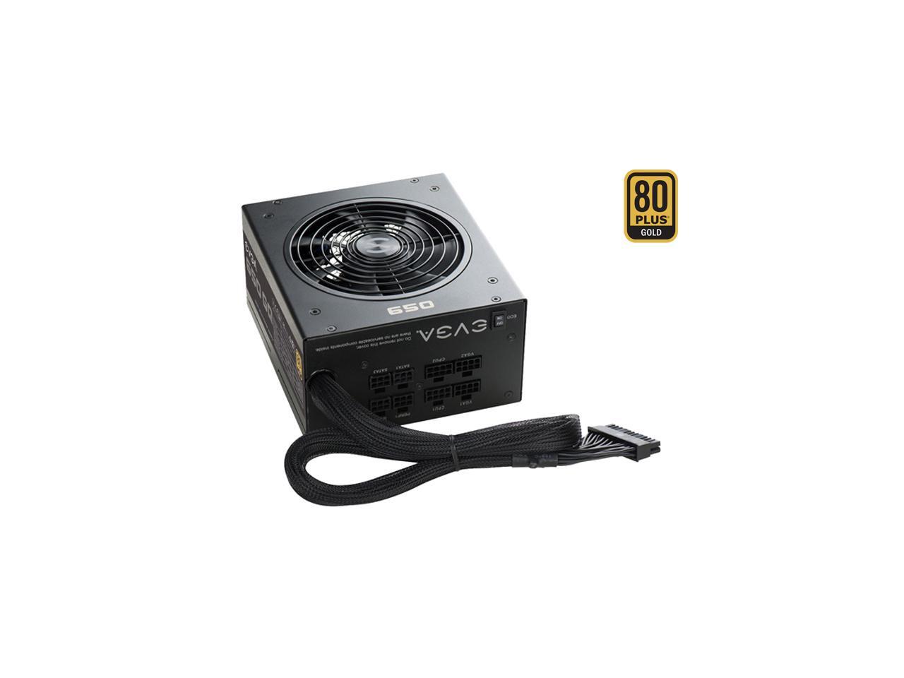 EVGA 650 GQ 210-GQ-0650-V1 80 GOLD 650W Modular EVGA ECO Mode Power Supply