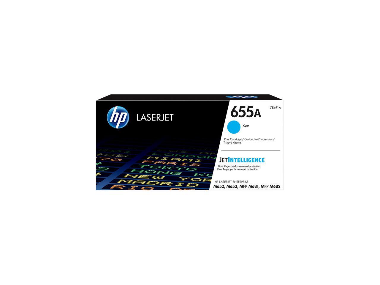 HP 655A CYAN ORIGINAL LASERJET TONER 889894325426| eBay