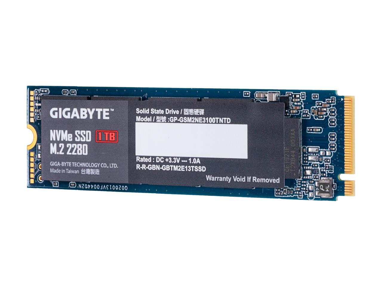 Gigabyte m 2 2280 1tb pci express 3 0 x4 nvme 1 3 internal solid state