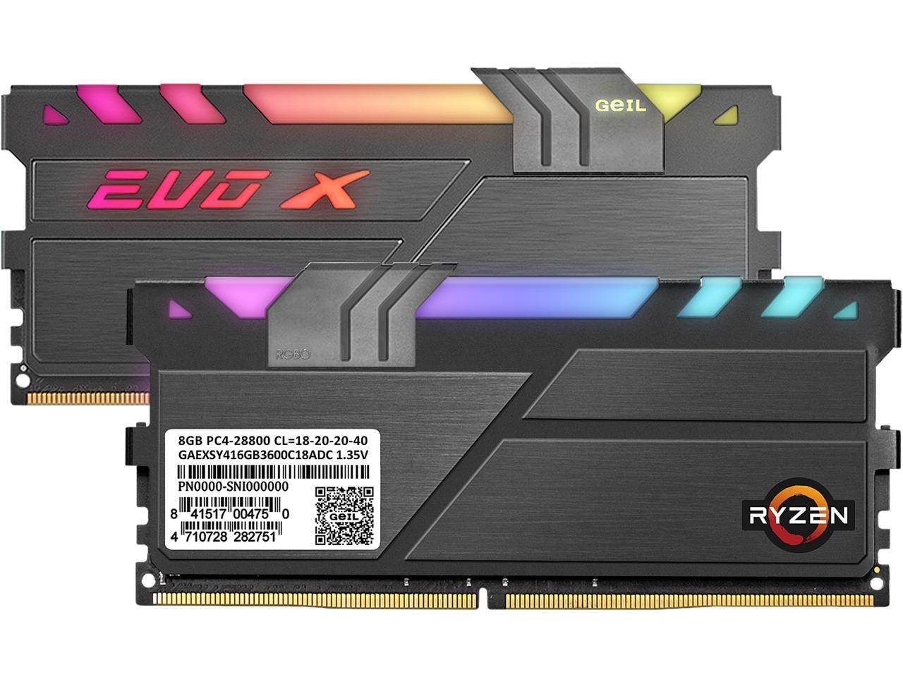 Оперативная память geil evo x ii 16gb ddr4 pc4 25600 gexsb416gb3200c16asc обзор